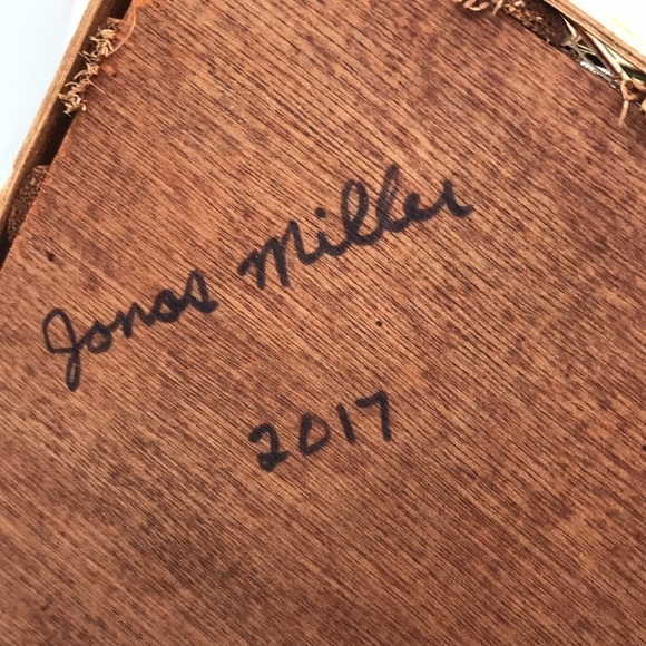 Amish Made Rectangular Serving Tray Basket Handwoven Signed - Picture 4 of 5